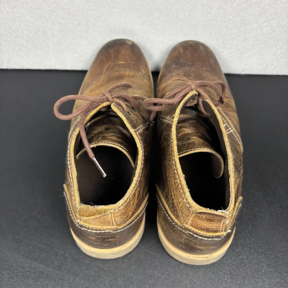 BED STU Draco Men's Leather Chukka Ankle Boots Distressed Brown Lace Up Size 11
